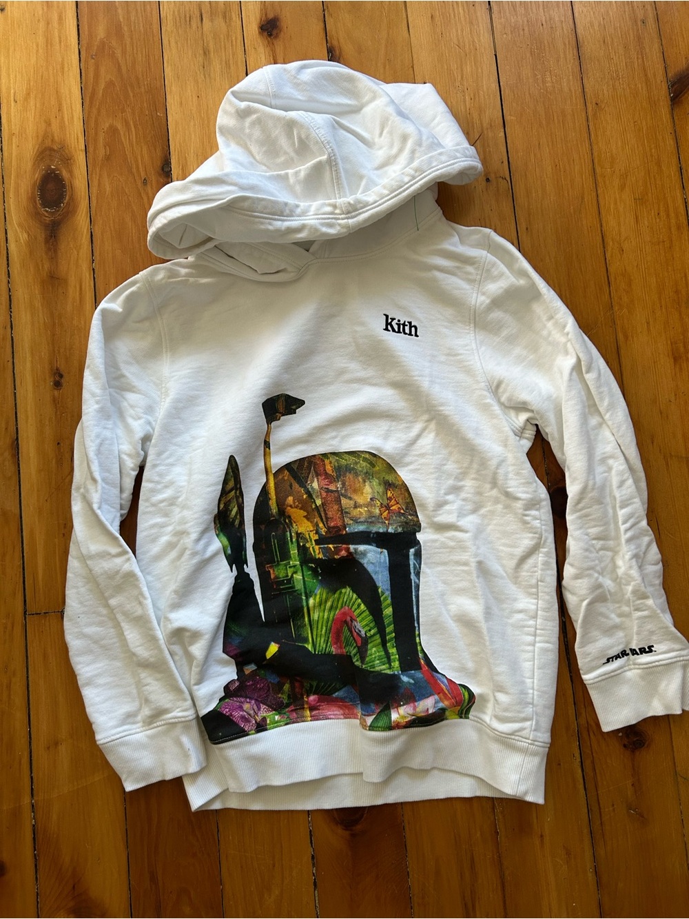 Kith Kids x Star Wars Boba Fett hoodie Sweatshirt White 10/11